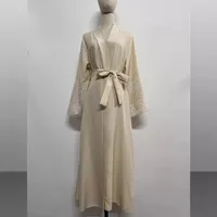 Women's Adults Color Block Lace-Up Abaya main image 3