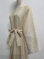 Women's Adults Color Block Lace-Up Abaya sku image 7