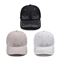 Unisex Glam Streetwear Shiny Diamonds Curved Eaves Baseball Cap main image 1
