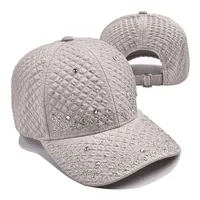 Unisex Glam Streetwear Shiny Diamonds Curved Eaves Baseball Cap main image 3
