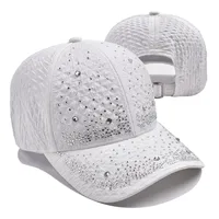 Unisex Glam Streetwear Shiny Diamonds Curved Eaves Baseball Cap main image 5