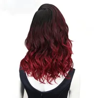Women's Ruili Simple Style Party Stage Street High Temperature Wire Side Fringe Long Curly Hair Side Bangs Wigs sku image 3