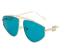 Hawaiian Tropical Geometric Ac Polygon Full Frame Glasses sku image 3