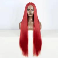 Women's Ruili Casual Carnival Stage High Temperature Wire Centre Parting Centre Parting Wigs sku image 5