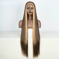 Women's Ruili Casual Carnival Stage High Temperature Wire Centre Parting Centre Parting Wigs sku image 12