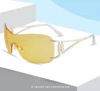 Y2K Hawaiian Geometric Ac Special-Shaped Mirror Frameless Glasses main image 1
