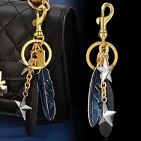 1 Piece IG Style Classic Style Feather Alloy Plating Bag Pendant Keychain main image 1