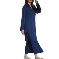 Women's Solid Color Leisure Suit Abaya main image 3
