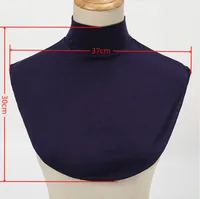 Cross-Border New Arrival European And American Fake Collar Shirt Cover Modal Detachable Collar Scarf Monochrome Women's Base Shirt Cover Factory Direct Sales main image 2