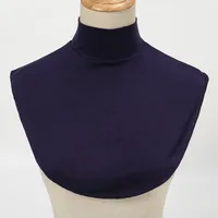 Cross-Border New Arrival European And American Fake Collar Shirt Cover Modal Detachable Collar Scarf Monochrome Women's Base Shirt Cover Factory Direct Sales sku image 2