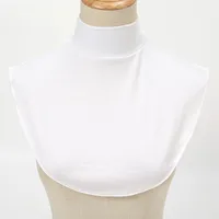 Cross-Border New Arrival European And American Fake Collar Shirt Cover Modal Detachable Collar Scarf Monochrome Women's Base Shirt Cover Factory Direct Sales sku image 3