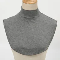Cross-Border New Arrival European And American Fake Collar Shirt Cover Modal Detachable Collar Scarf Monochrome Women's Base Shirt Cover Factory Direct Sales sku image 4