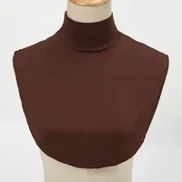 Cross-Border New Arrival European And American Fake Collar Shirt Cover Modal Detachable Collar Scarf Monochrome Women's Base Shirt Cover Factory Direct Sales sku image 6