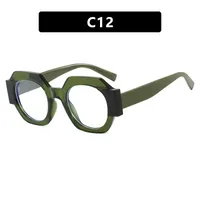 Cute Sexy Streetwear Solid Color Ac Round Frame Full Frame Glasses sku image 12