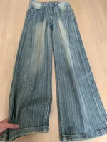 Women's Outdoor Daily Casual Simple Style Stripe Full Length Distressed Jeans sku image 5