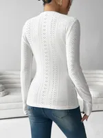Women's T-shirt Long Sleeve T-Shirts Casual Elegant Basic Solid Color main image 2