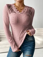 Women's T-shirt Long Sleeve T-Shirts Casual Elegant Basic Solid Color main image 7