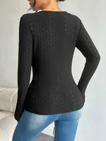Women's T-shirt Long Sleeve T-Shirts Casual Elegant Basic Solid Color main image 9