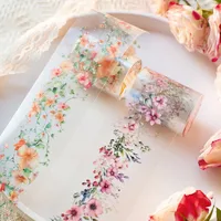 1 Piece Plant Learning PET Retro Sweet Pastoral Adhesive Tape main image 1