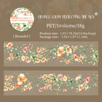 1 Piece Plant Learning PET Retro Sweet Pastoral Adhesive Tape sku image 1