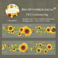 1 Piece Plant Learning PET Retro Sweet Pastoral Adhesive Tape sku image 4