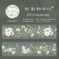 1 Piece Plant Learning PET Retro Sweet Pastoral Adhesive Tape sku image 6