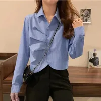 Women's Blouse Long Sleeve Blouses Casual Simple Style Stripe main image 6