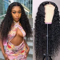 Women's Exotic Casual Holiday Street Real Hair Long Bangs Long Curly Hair Wigs sku image 7