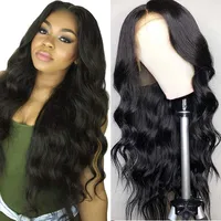 Women's Exotic Casual Holiday Prom Real Hair Homogeneous And Oblique Long Curly Hair Wigs sku image 1