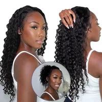 Women's Exotic Casual Holiday Prom Real Hair Homogeneous And Oblique Long Curly Hair Wigs main image 5