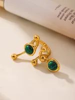 Exaggerated Luxurious Geometric 304 Stainless Steel Plating Inlay Artificial Pearls December Birthstone Turquoise 18K Gold Plated Women's Rings main image 9