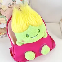 Kid'S Nylon Cartoon Color Block Cute Square Zipper Functional Backpack main image 2