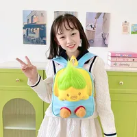 Kid'S Nylon Cartoon Color Block Cute Square Zipper Functional Backpack main image 4