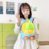 Kid'S Nylon Cartoon Color Block Cute Square Zipper Functional Backpack main image 3