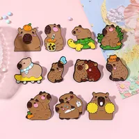 Cute Capybara Zinc Alloy Stoving Varnish Unisex Brooches main image 1