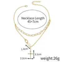 Modern Style Cross Zinc Alloy Plating Women's Pendant Necklace sku image 4