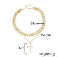 Modern Style Cross Zinc Alloy Plating Women's Pendant Necklace sku image 8