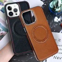 Zhichen New Magnetic Anti-Fall Shell For Iphone15 Phone Case Apple 14 High-Grade Leather Protective Cover In Stock main image 1