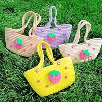 Women's Cotton Strawberry Vacation Square Zipper Handbag main image 1