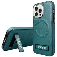 Suitable For Iphone16pro Leather Case Magnetic Bracket Phone Case Apple 14 Business All-Inclusive Drop-Resistant Protective Case Batch main image 1