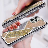 Cross-Border Applicable For Apple Personalized Electroplated Mirror 12 Tide Brand Iphone13 Protective Cover Popular XR Contrast Color Phone Case main image 3