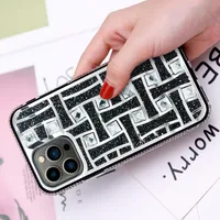 Zhichen Foreign Trade New Big Brand Applicable Mobile Phone Shell For IPhone 13Promax Maze Rhinestone Side With Diamond Protective Cover main image 2