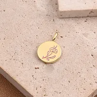 Casual Vacation Red Heart Flower Copper Handmade Polishing Enamel Zircon 18K Gold Plated White Gold Plated DIY Jewelry Accessories main image 3