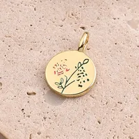 Casual Vacation Red Heart Flower Copper Handmade Polishing Enamel Zircon 18K Gold Plated White Gold Plated DIY Jewelry Accessories main image 2