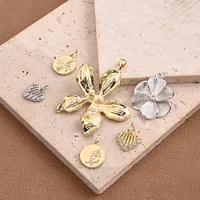 Casual Vacation Red Heart Flower Copper Handmade Polishing Enamel Zircon 18K Gold Plated White Gold Plated DIY Jewelry Accessories main image 1