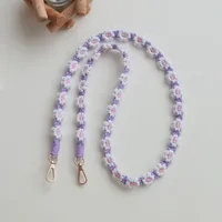 Factory Direct  Hot Selling Bohemian Woven Daisy Flower Badge Neck Lanyard Mobile Phone Lanyard Strap Women sku image 2