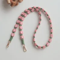 Factory Direct  Hot Selling Bohemian Woven Daisy Flower Badge Neck Lanyard Mobile Phone Lanyard Strap Women sku image 8