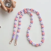 Factory Direct  Hot Selling Bohemian Woven Daisy Flower Badge Neck Lanyard Mobile Phone Lanyard Strap Women sku image 14