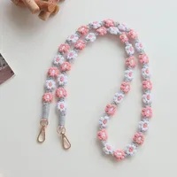 Factory Direct  Hot Selling Bohemian Woven Daisy Flower Badge Neck Lanyard Mobile Phone Lanyard Strap Women sku image 21