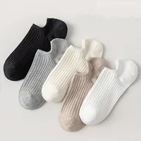 Boat Socks Women's Summer Thin Solid Color Simple Japanese Invisible Socks Shallow Mouth Non-slip Breathable Sweat-absorbent Boat Socks Wholesale main image 3